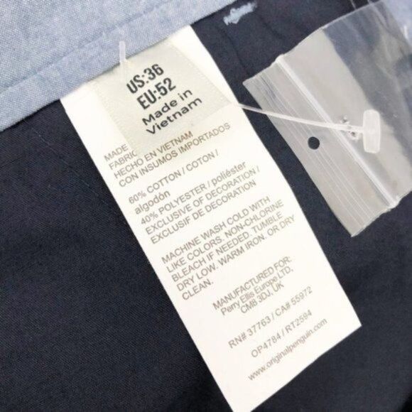 ORIGINAL PENGUIN Men's Blue Striped Shorts  - Picture 4 of 6